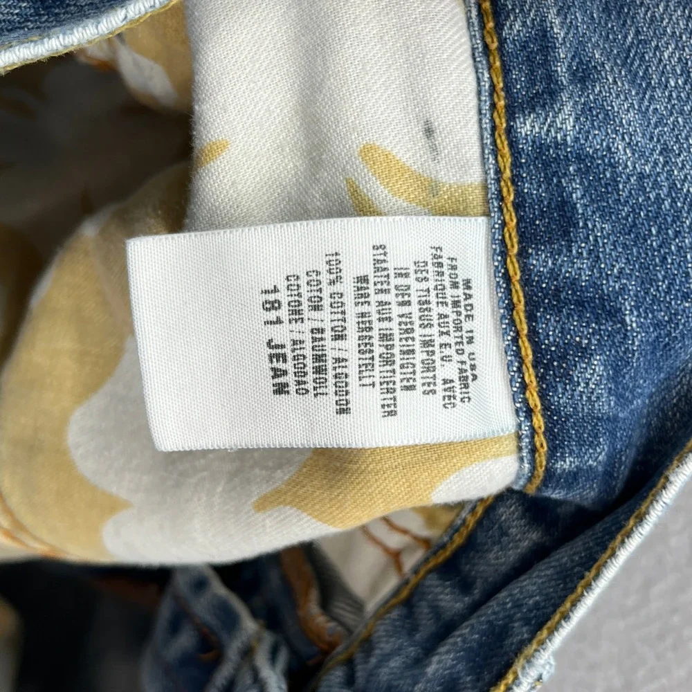 Lucky Brand 181 Jeans Men 33 Blue Denim Faded Distressed Straight Vintage Y2K‎